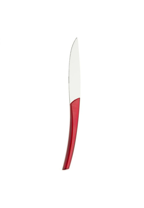Solid handle table steak knife - serrated