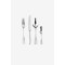 Cutlery set for 24 place settings solid handle serrated