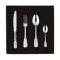 Cutlery set for 24 place settings solid handle serrated