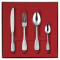 Cutlery set for 24 place settings solid handle serrated