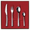 Cutlery set for 24 place settings solid handle serrated