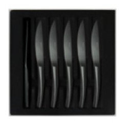 gift box of 6 table knives solid handle