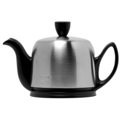 TEA POT 2 CUPS BLACK FELT MAT LID