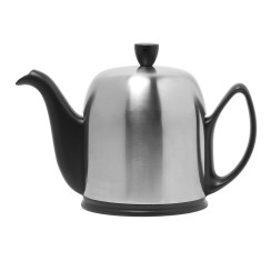 Tea pot with brushed stainless steel cloche - 130 cl - H 15,2 cm