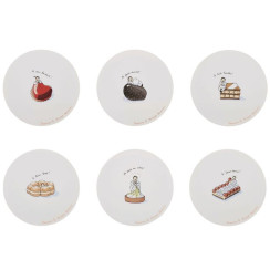 modulo degrenne pour conticini gift box of 6 round dessert plates 23 cm
