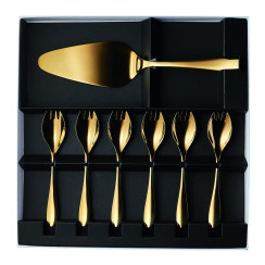 gift box of 6 pastry forks + pastry server