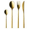 Cutlery set for 24 place settings solid handle serrated