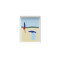 rectangular shared plate 16x12 cm blue parasol