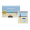 rectangular shared plate 16x12 cm blue parasol