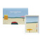 rectangular shared plate 16x12 cm pink parasol