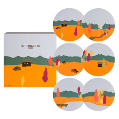 Set of 6 plates 23 cm - Ø 23 cm