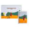 rectangular shared plate 16x12 cm decor red TREE
