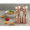 BEECH-WOOD SALT MILL COVERED WITH COPPER - POLISHED 16,5