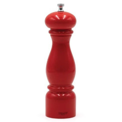 RED LACQUERED BEECH-WOOD SALT MILL 22