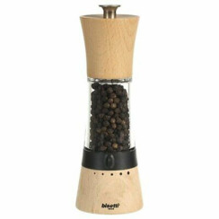 PEPPER MILL WITH GRINDING SELEC TECHNOLOGY. HEAD AND BASE ON BEECH-WOOD / BODY ON ACRILIC 18