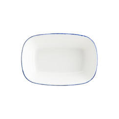 Retro Denim Gourmet Rectangular Plate 17*11.5 cm