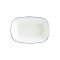 Retro Denim Gourmet Rectangular Plate 17*11.5 cm