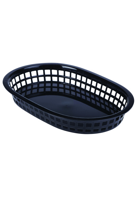 Food basket oval black Ш26,7 x 17 x 3,5 cm