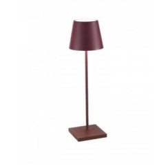 POLDINA PRO TAVOLO Ø.111x380mm. BORDEAUX 2,2W LED 185/203m.22/30K-5Vdc max1A-IP65