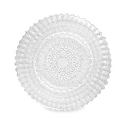 Transparent Barocco Design Dinner Plate - Glass Ш 26,5Cm