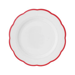 Dinner plate scalloped coloured rim / Moq 6
Ш 27,5 cm