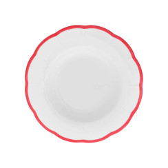 Deep plate scalloped coloured rim / Moq 6
Ш 22,8 cm