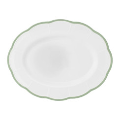 Oval platter scalloped coloured rim / Moq 2
Ш 36 cm