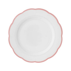 Dinner plate scalloped coloured rim / Moq 6
Ш 27,5 cm