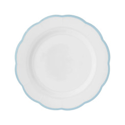Dinner plate scalloped coloured rim / Moq 6
Ш 27,5 cm