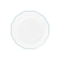 Dinner plate scalloped coloured rim / Moq 6Ш 20,9 cm