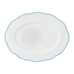 Oval platter scalloped coloured rim / Moq 2Ш 36 cm