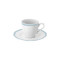 Espresso cup w/saucer scalloped coloured rim / Moq 6