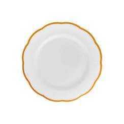 Dinner plate scalloped coloured rim / Moq 6Ш 20,9 cm
