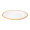 Dinner plate scalloped coloured rim / Moq 6Ш 20,9 cm