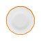 Deep plate scalloped coloured rim / Moq 6Ш 22,8 cm