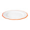 Dinner plate scalloped coloured rim / Moq 6Ш 27,5 cm -