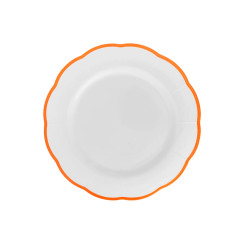 inner plate scalloped coloured rim / Moq 6Ш 20,9 cm