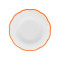 Deep plate scalloped coloured rim / Moq 6Ш 22,8 cm