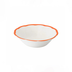 Cereal bowl scalloped coloured rim / Moq 6Ш 16,8 cm