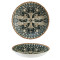 Mesopotamia Mosaic Black Bloom Deep Plate 23 cm 1000 cc
